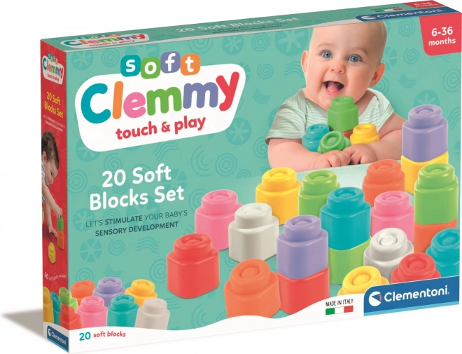 Clemmy puha kockák készlet, 20 darab