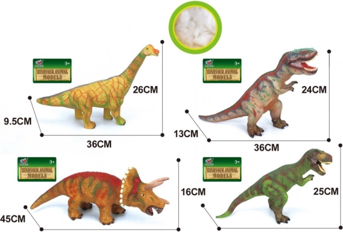 Interaktív dinoszaurusz 36 cm - 4 fajta
