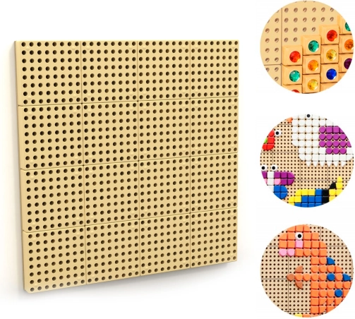 Masterkidz fali STEM oktatótábla szerelőpanellel 80 × 80 cm