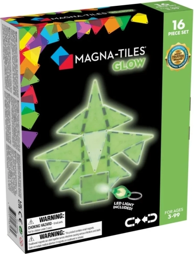 MAGNA-TILES világító mágneses építőjáték 16 elemmel