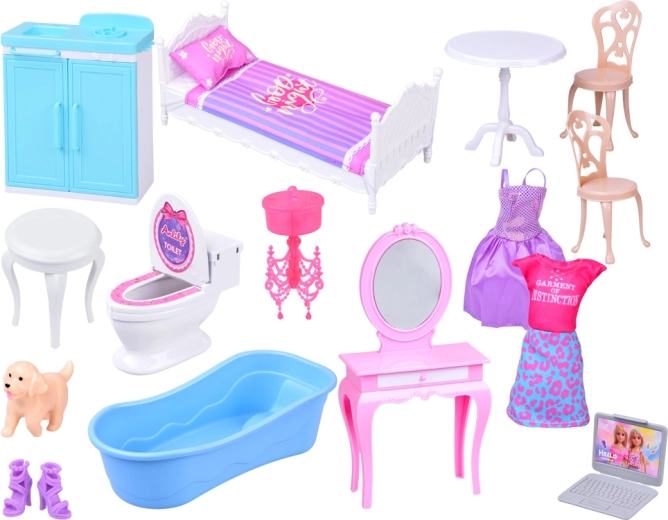 Bőrönd gazdag tartozékokkal