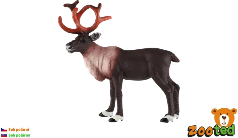 Zooted sarki rénszarvas, 15 cm-es műanyag figura