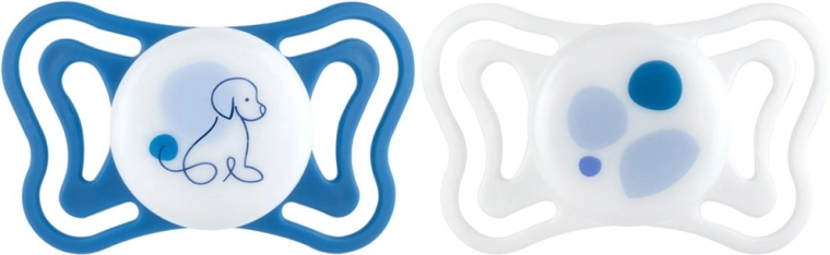 Chicco PhysioForma Light szilikon ortodontikus cumik kék 6–16 hó, 2 db