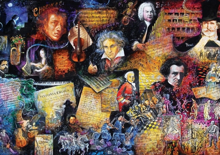 Puzzle Neves zeneszerzők 500 darabos