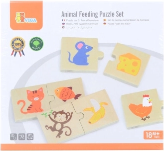 VIGA fa kirakó: etesd meg az állatkát – mit esznek az állatok, 24 darab