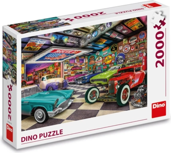 Retro garázs tele veteránokkal