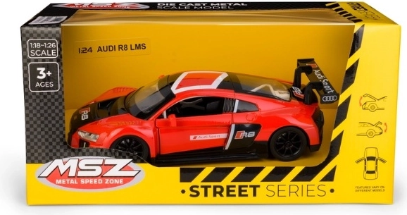 Audi R8 LMS gyűjtői modell 1:24 méretarányban, piros