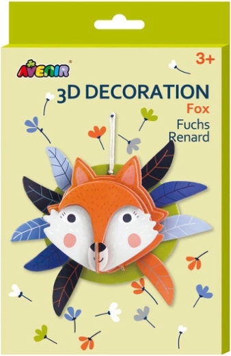 3D rókás dekoráció felakasztáshoz