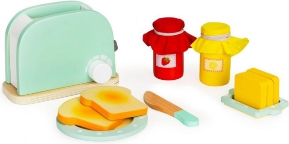 Fa kenyérpirító reggeliző készlettel