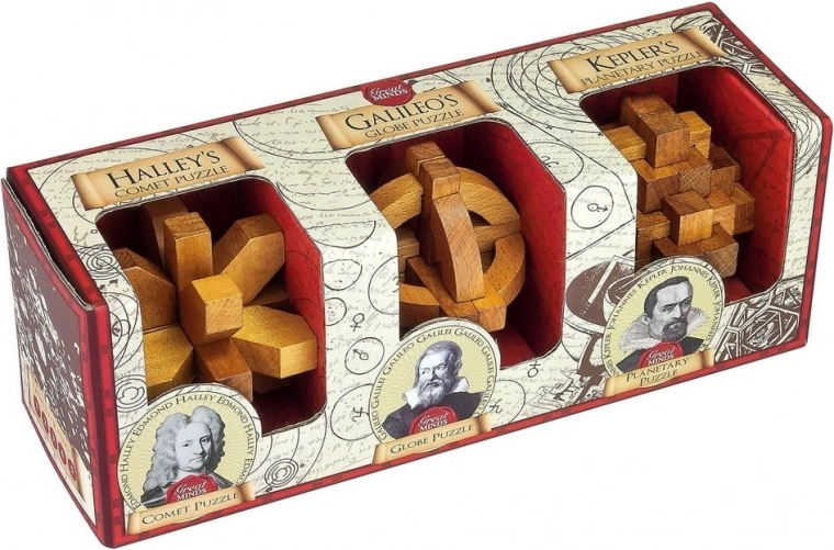 Professor Puzzle Great Minds: híres férfiak – 3 az 1-ben fejtörő készlet