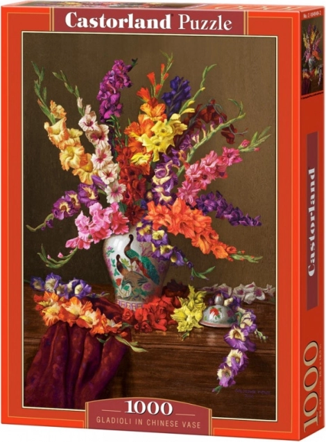 Puzzle 1000 db Kardvirágok kínai vázában