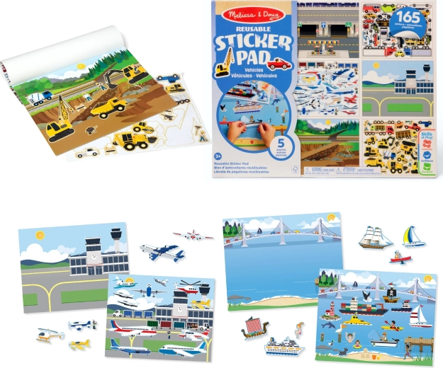 Melissa & Doug újrahasználható matricák – Járművek