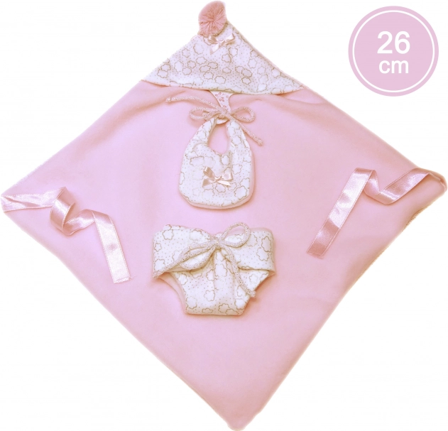 Két részes kapucnis ruha New Born baba számára 26 cm