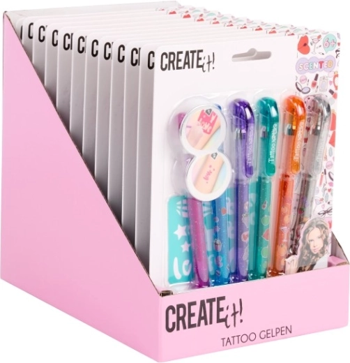 Tetováló készlet CREATE it! 6x illatos toll sablonokkal