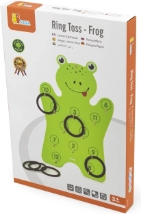 Fa karikadobó játék – béka