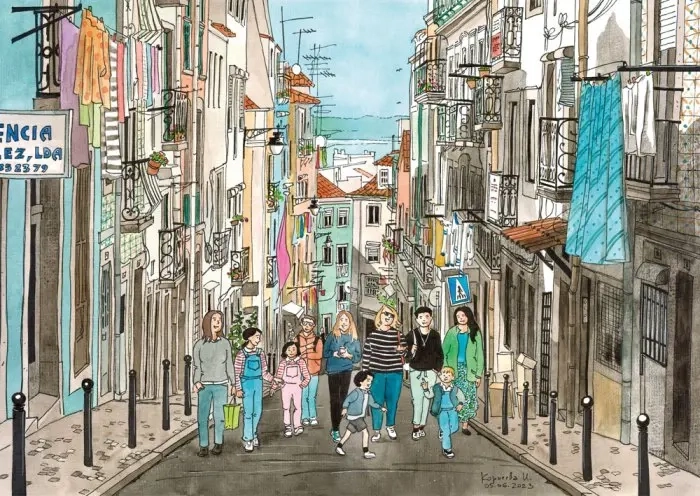 Lisszaboni séta puzzle 1000 darabbal