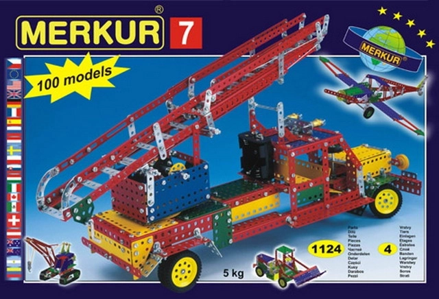 MERKUR 7 építőkészlet – 100 modell, 1124 db