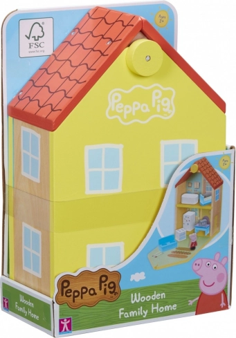 Fából készült Peppa malac házikó