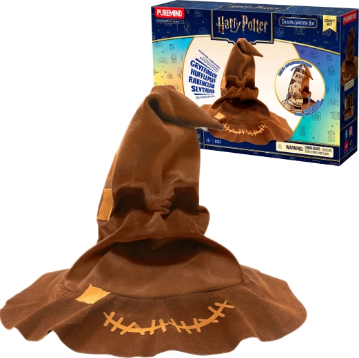 Puremind Harry Potter fából készült 3D puzzle – Teszlek Süveg hang- és mozgásfunkcióval