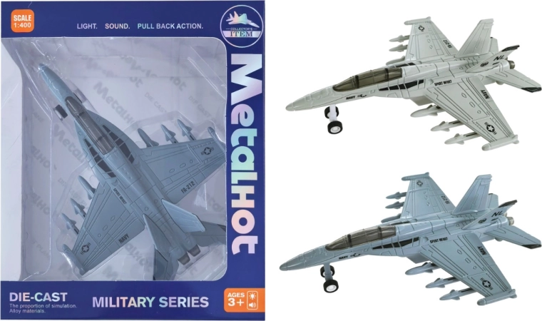 F/A-18 Hornet vadászgép fém modell 1:400, hanggal és fénnyel