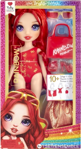 Rainbow High stílusos úszóbaba Ruby Red