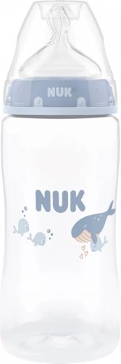 NUK First Choice cumisüveg hőmérséklet‑ellenőrzéssel 300 ml Whale