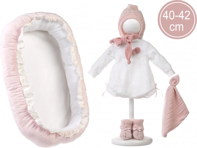 Babaruha 40–42 cm-es méretű babához kiegészítőkkel