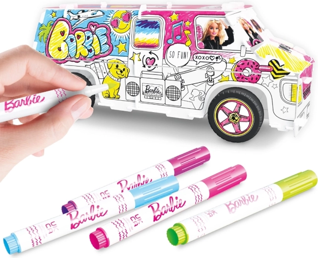 Színezd ki és díszítsd fel a saját Barbie lakókocsidat