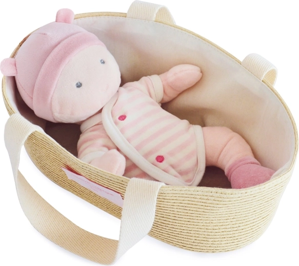 Doudou Jolijou Pola baba hordozható babakocsitáskában, 28 cm