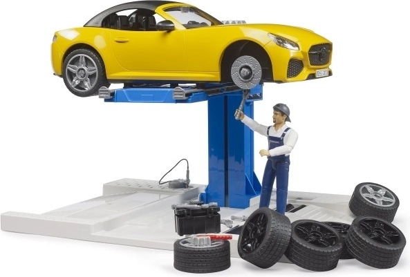 Működő emelő féktesztelővel