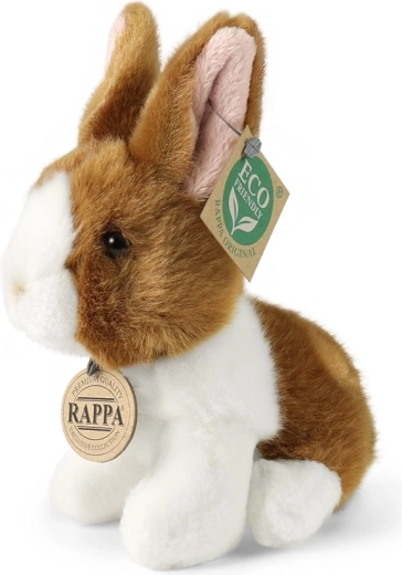 Eco-Friendly ülő plüssnyúl, 16 cm – Fehér-barna
