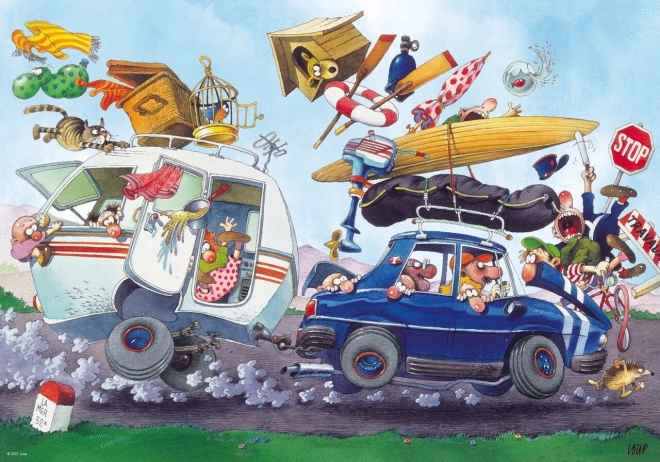 Heye puzzle Cartoon Classics: Nyaralásra indulás – 500 darab