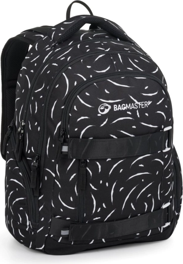 Bagmaster Nomad 25 fekete-fehér diák hátizsák