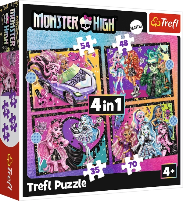 Puzzle 4 az 1-ben MONSTER HIGH – Elektromos nap