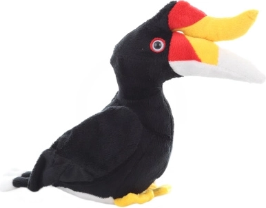 Plüss szarvcsőrűmadár 18 cm