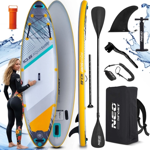 Felfújható paddleboard AQUASURF 10'6 (320 × 84 × 15 cm) Neo‑Sport készlettel