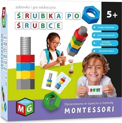 Montessori készlet: Csavarról csavarra