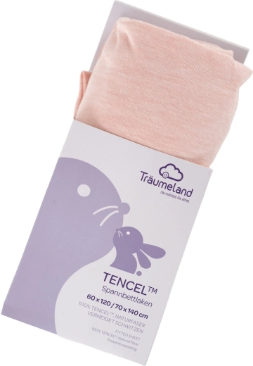 Träumeland Tencel uni rose smoke gumis lepedő