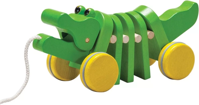 Táncoló krokodil PlanToys – fa húzós játék