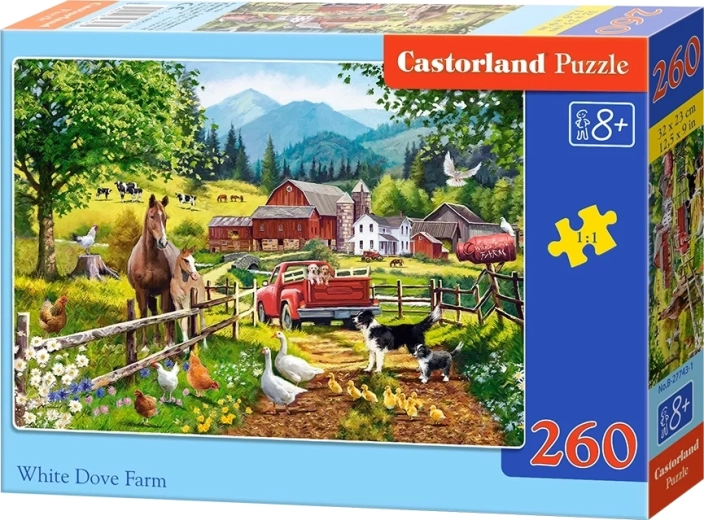 Castorland puzzle Fehér galambos farm, 260 darabos