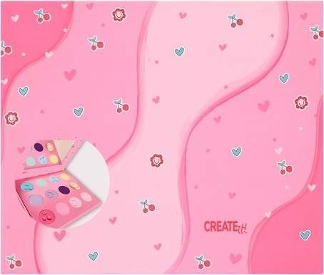 Create It! pasztell szemhéjpúder paletta tükörrel (12 árnyalat)