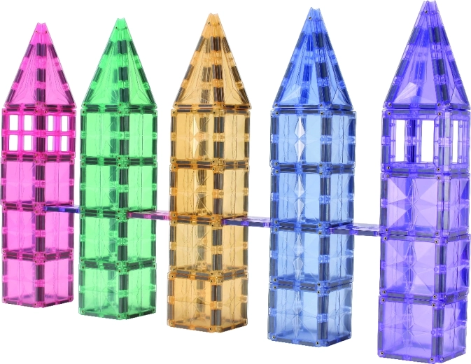 Cleverclixx mágneses építőjáték Mega Creative Pack Pastel (210 darab)