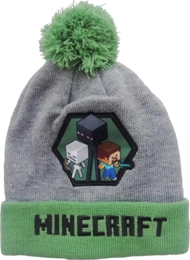 Zöld-szürke Minecraft sapka