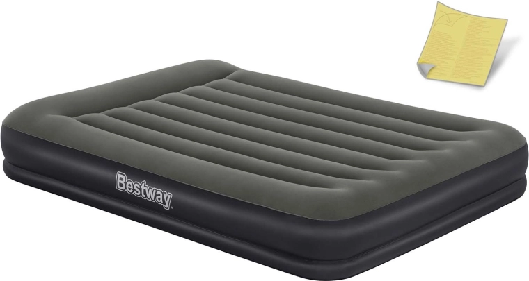 Kétszemélyes felfújható matrac BESTWAY 203 × 152 × 36 cm velúr felülettel