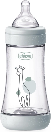 Chicco antikólikás cumisüveg Perfect5 240 ml, közepes áramlás 2hó+