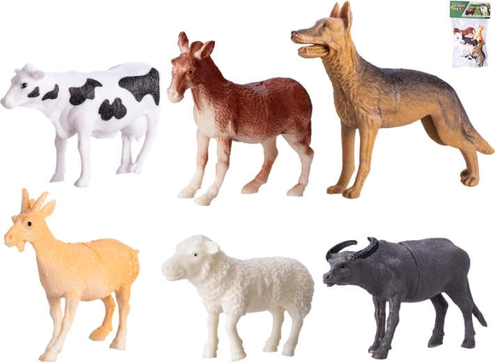 Háziállat figurák készlete 11–14 cm, 6 db