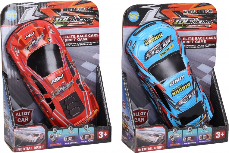 Driftelő fém lendkerekes autó 17 cm