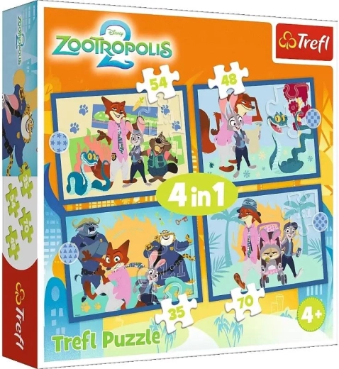 Puzzle 4 az 1-ben – Zootopia, tele kalandokkal