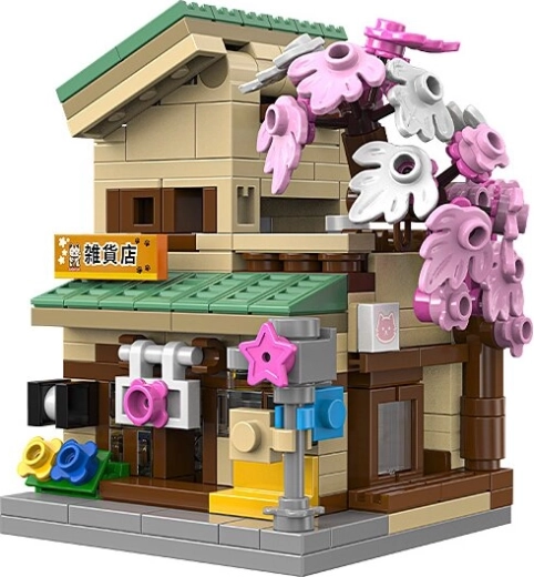 CaDA Mini Kitty's élelmiszerbolt 1:65 méretarányú építőkészlet