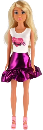 Anlily baba hosszú hajjal és stílusos outfittel